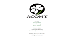 Desktop Screenshot of aconyrecords.com