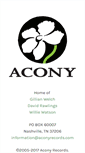 Mobile Screenshot of aconyrecords.com